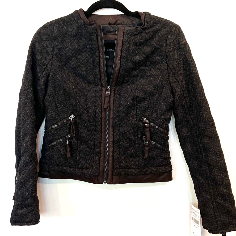 Zara Quilted Tweed Jacket